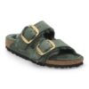 Arizona Big Buckle Shearling Couro Natural Oleado