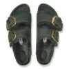 Arizona Big Buckle Shearling Couro Natural Oleado