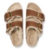 Arizona Big Buckle Shearling Couro Natural Oleado
