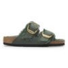 Arizona Big Buckle Shearling Couro Natural Oleado