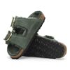 Arizona Big Buckle Shearling Couro Natural Oleado