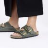 Arizona Big Buckle Shearling Couro Natural Oleado
