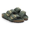 Arizona Big Buckle Shearling Couro Natural Oleado