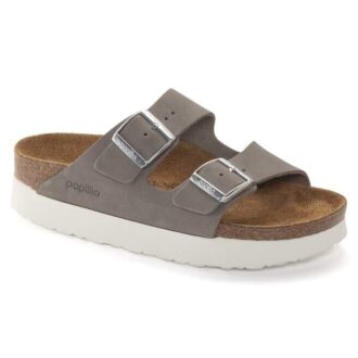 Arizona Flex Platform Couro Nubuck Cinza Pomba