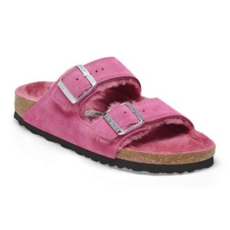 Arizona Shearling Couro de camurça e pele de carneiro Fúcsia Tulipa