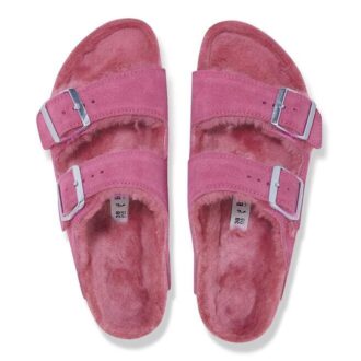 Arizona Shearling Couro de camurça e pele de carneiro Fúcsia Tulipa