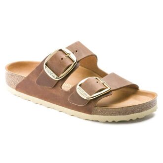 Couro natural do Arizona com Big Buckle, oleado