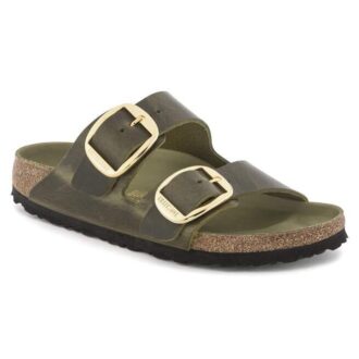 Couro natural do Arizona com Big Buckle, oleado