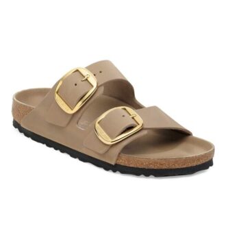 Couro natural do Arizona com Big Buckle, oleado