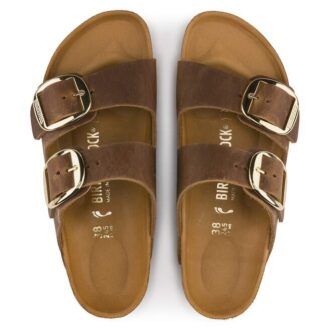 Couro natural do Arizona com Big Buckle, oleado