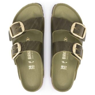 Couro natural do Arizona com Big Buckle, oleado