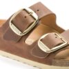 Couro natural do Arizona com Big Buckle, oleado