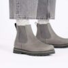 Highwood Slip on Mid Mulher em Couro Nubuck