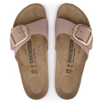 Madrid Big Buckle em couro natural nubuck