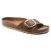 Madrid Big Buckle em Couro Natural Oleado