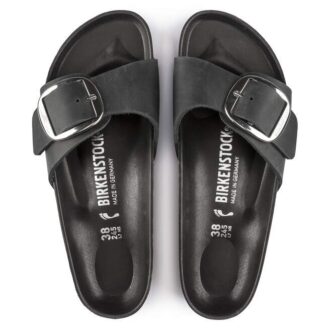 Madrid Big Buckle em Couro Natural Oleado