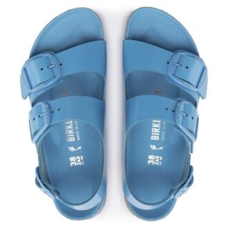 Milano Big Buckle em couro natural envernizado