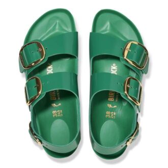 Milano Big Buckle em couro natural envernizado