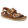 Milano Big Buckle em couro natural oleado