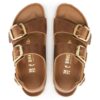 Milano Big Buckle em couro natural oleado