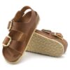 Milano Big Buckle em couro natural oleado