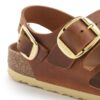 Milano Big Buckle em couro natural oleado