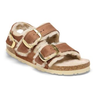 Milano Big Buckle em pele de carneiro natural oleada