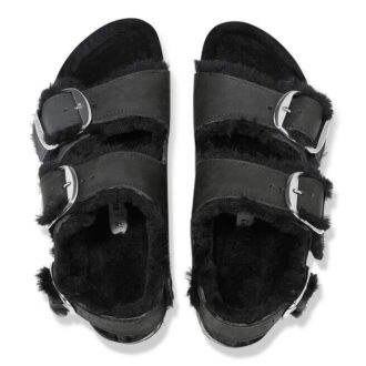 Milano Big Buckle em pele de carneiro natural oleada