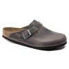 Soft Footbed Boston em couro natural oleado