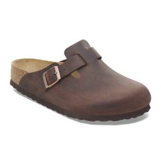 Soft Footbed Boston em couro natural oleado