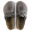 Soft Footbed Boston em couro natural oleado