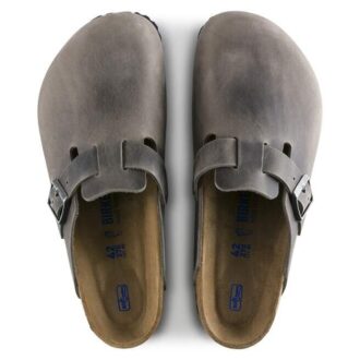 Soft Footbed Boston em couro natural oleado