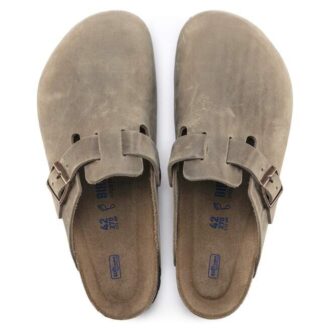 Soft Footbed Boston em couro natural oleado