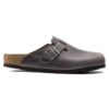 Soft Footbed Boston em couro natural oleado