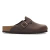 Soft Footbed Boston em couro natural oleado