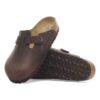 Soft Footbed Boston em couro natural oleado