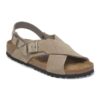 Soft Footbed Tulum em camurça de couro nubuck