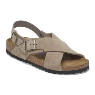 Soft Footbed Tulum em camurça de couro nubuck