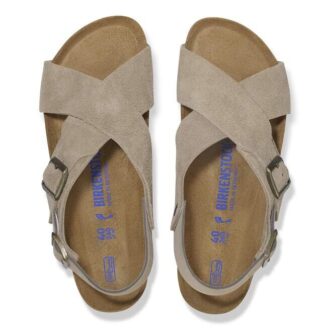 Soft Footbed Tulum em camurça de couro nubuck