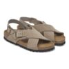 Soft Footbed Tulum em camurça de couro nubuck