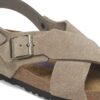 Soft Footbed Tulum em camurça de couro nubuck