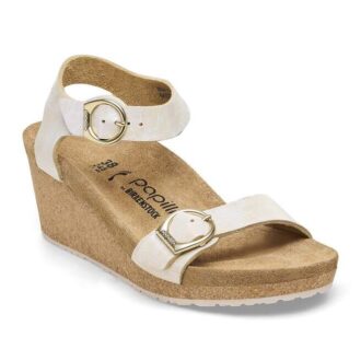 Sole com fivela em anel em couro nubuck