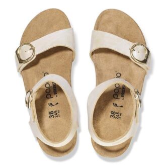 Sole com fivela em anel em couro nubuck