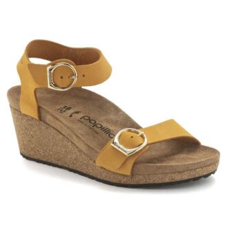 Soley em couro nubuck cor de alperce