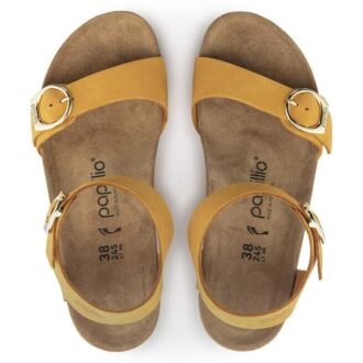 Soley em couro nubuck cor de alperce