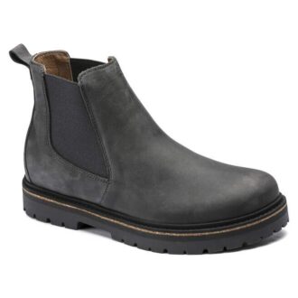 Stalon em couro nubuck grafite